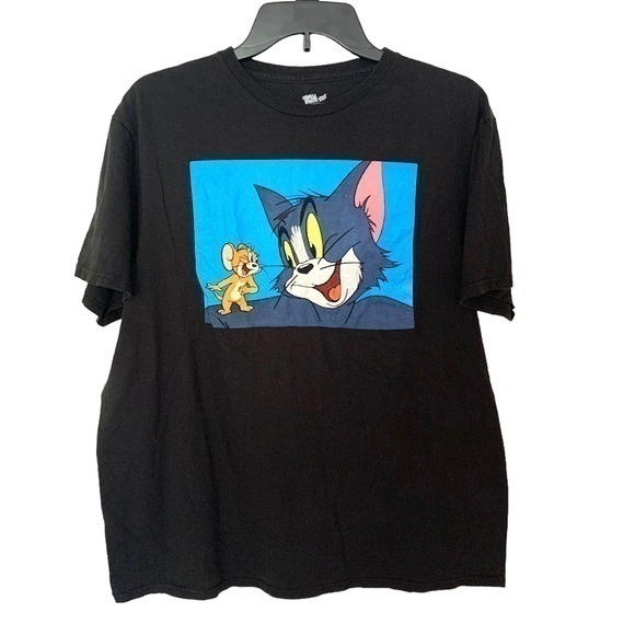 Vintage Other - Vintage Disney Tom and Jerry Tee Top T-shirt Black Pink Size L